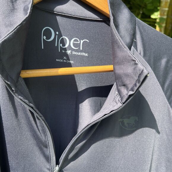 Piper Smartpak Women's Long Sleeve 1/4 Zip Shirt XL Gray Mesh Pullover Jacket - Picture 4 of 9